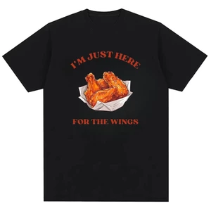 Tôi chỉ ở đây cho đôi cánh Áo thun Unisex in họa tiết gà vui nhộn dành cho nam và nữ