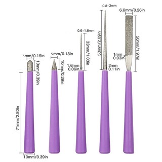 Kim Cương Reaming Kim Khoan Mài Hình Tập Tin DIY Phóng To Hạt Lỗ Khoan Ngọc Trai Pha Lê Trang Sức Ngọc Trai Dụng Cụ Chế Biến