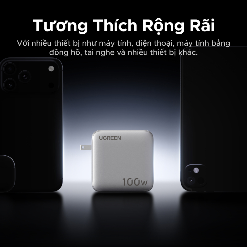 Bộ sạc GaN 5 cổng UGREEN 100W (USB-C * 4 / USB-A * 1)/160W, Bộ sạc nhanh cho Iphone / Samsung / Máy tính / Ipad | BigBuy360 - bigbuy360.vn