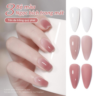 Miss Gooey màu nude trong như ngọc nhẹ nhàng tôn da thu đông đang lên ngôi Sơn gel jelly phủ UV cũng rất được ưa chuộng
