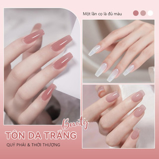 Miss Gooey màu nude trong như ngọc nhẹ nhàng tôn da thu đông đang lên ngôi Sơn gel jelly phủ UV cũng rất được ưa chuộng