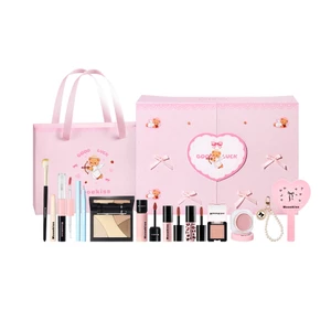 Hộp quà tặng hình gấu Mooekiss Cupid, tấm bóng, phấn mắt, má, môi đỏ, men môi bùn, bút kẻ mắt, bộ trang điểm, dễ áp dụng màu sắc, màu da tự nhiên, bộ 12 món