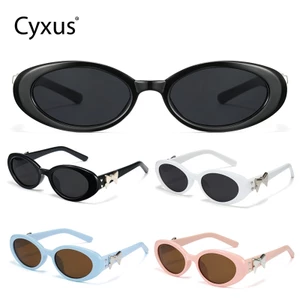 Cyxus Kính Râm Nữ Y2K Retro Gọng TR90 Chống UV400 | Mắt Kính Thời Trang Hàn Quốc Hình Oval Có Nợ Đẹp P1288