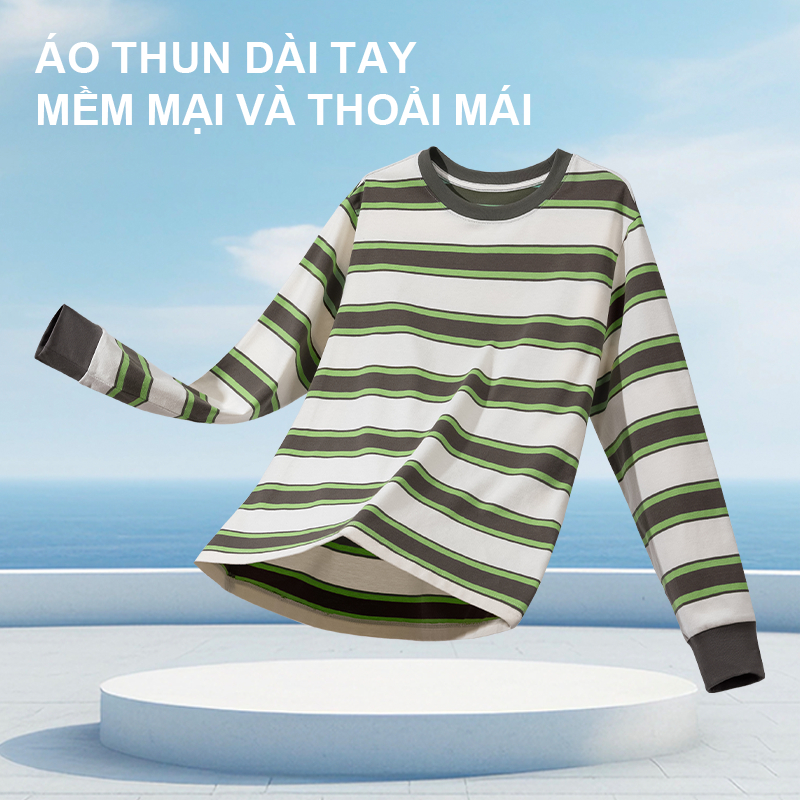 W.G.Q Áo thun dài tay bé trai，vải Cotton nguyên chất có in，mềm mại thoải mái，thời trang phù hợp