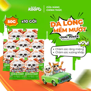 Hạt cho chó KEEPO K3 Combo 10 Gói 50G chăm sóc răng miệng, da mềm, lông mượt, xương khớp chắc khỏe