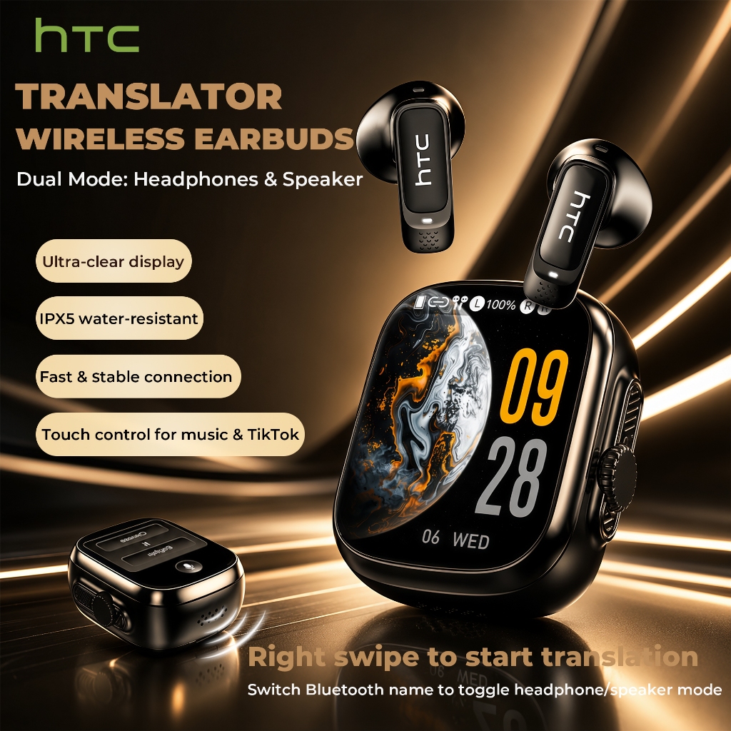 Tai nghe dịch thuật HTC NE72 AI Tai nghe Bluetooth MINI 6.0 nghe không dây HIFI thể thao trong tai