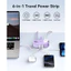 ORICO 6IN1 GaN 65W PD Dải nguồn du lịch Ổ cắm EU | Dây nối dài di động sạc nhanh 2AC Schuko + 2USB-A + 2Type-C Dây quấn 1.6M