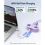 ORICO 6IN1 GaN 65W PD Dải nguồn du lịch Ổ cắm EU | Dây nối dài di động sạc nhanh 2AC Schuko + 2USB-A + 2Type-C Dây quấn 1.6M