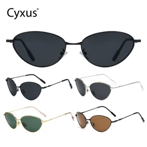 Cyxus Kính râm mắt mèo thời trang/Kính râm kiểu Hàn Quốc/Phong cách Y2K/Dành cho cả nam và nữ, chống tia UV400, thích hợp cho du lịch ngoài trời 1281