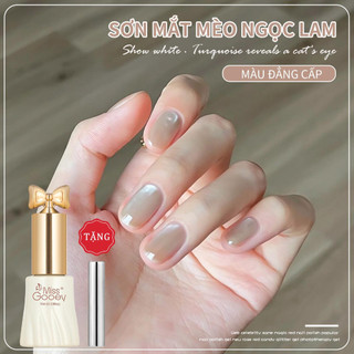 Miss Gooey Ngọc Ngọc Hạt Thủy Tinh Mắt Mèo Sơn Móng Tay Keo 2026 Mới Phổ Biến Trắng champagne Màu Móng Tay salon Chuyên Dụng