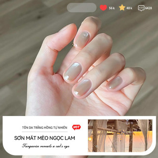 Miss Gooey Ngọc Ngọc Hạt Thủy Tinh Mắt Mèo Sơn Móng Tay Keo 2026 Mới Phổ Biến Trắng champagne Màu Móng Tay salon Chuyên Dụng
