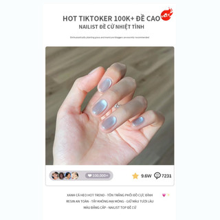 Miss Gooey Ngọc Ngọc Hạt Thủy Tinh Mắt Mèo Sơn Móng Tay Keo 2026 Mới Phổ Biến Trắng champagne Màu Móng Tay salon Chuyên Dụng