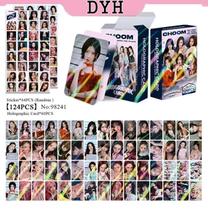 124 Cái / hộp BÉMONSTER Photocards CHOOM PSYCHO WE GO UP Holographic LOMO Card Ahyeon ASA CHIQUITA Nhãn dán thẻ ba chiều