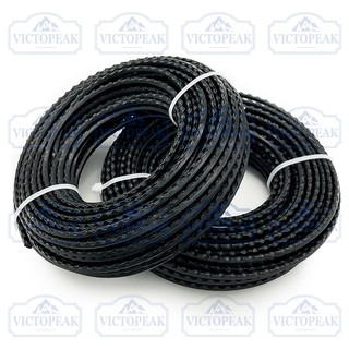 Dây tông đơ Nylon có răng cưa màu đen 3.0mm 15M Chống mài mòn cho tông đơ cắt bàn chải cỏ