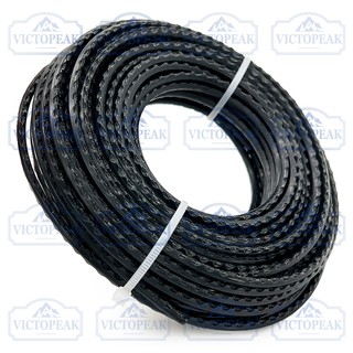 Dây tông đơ Nylon có răng cưa màu đen 3.0mm 15M Chống mài mòn cho tông đơ cắt bàn chải cỏ