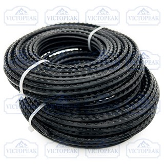 Dây tông đơ Nylon có răng cưa màu đen 3.0mm 15M Chống mài mòn cho tông đơ cắt bàn chải cỏ