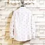 Thời Trang Xanh Nam Dài Tay In Hình Áo Sơ Mi Công Sở Cotton Mùa Hè Trắng Hoa Áo Sơ Mi Thường Ngày