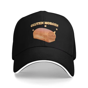 Giải trí mùa hè Gluten Morgan bánh mì mèo vui nhộn chạy mũ bóng chày thời trang hippie