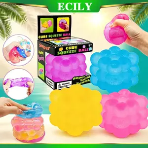 ECILY Bóng Bóp Tròn Nhiều Màu Sắc Khối Đẹp Squishy Fidget Đồ Chơi Giảm Căng Thẳng Fidgets Đồ Chơi Cảm Giác