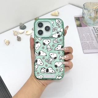 Ốp điện thoại màu hoa Snoopy hoạt hình đầy đủ tương thích cho IPhone 11 13 14 15 16 17 Pro Max 12 Mini Cover X XR XSMax Silicone Mềm trong suốt Ốp lưng SE 2022 6 7 8 Plus Chống sốc