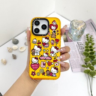 Dễ Thương May Mắn Hello Kitty Nhãn Dán Màu Ốp Lưng Tương Thích Cho IPhone 11 13 15 16 17 Pro Max 12 Mini Cover X XR XSMax Silicone Mềm Trong Suốt Cản SE 2022 6 7 8 Plus Chống Sốc