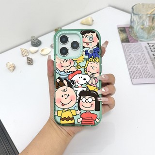 Hoạt Hình Dễ Thương Nhân Vật Snoopy Minh Họa Màu Ốp Lưng Tương Thích Cho IPhone 11 13 15 16 17 Pro Max 12 Mini Cover X XR XS Max Silicone Mềm Trong Suốt Cản SE 2022 6 7 8Plus Chống Sốc