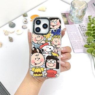 Hoạt Hình Dễ Thương Nhân Vật Snoopy Minh Họa Màu Ốp Lưng Tương Thích Cho IPhone 11 13 15 16 17 Pro Max 12 Mini Cover X XR XS Max Silicone Mềm Trong Suốt Cản SE 2022 6 7 8Plus Chống Sốc