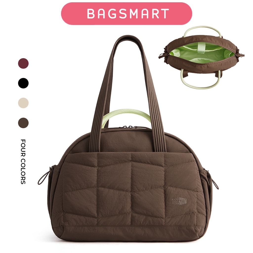 BAGSMART Túi Tote đeo vai Túi xách đa chức năng Túi tập thể dục sành điệu cho máy tính xách tay 14-15.6 ", chống nước để giải trí Thể thao du lịch đi lại