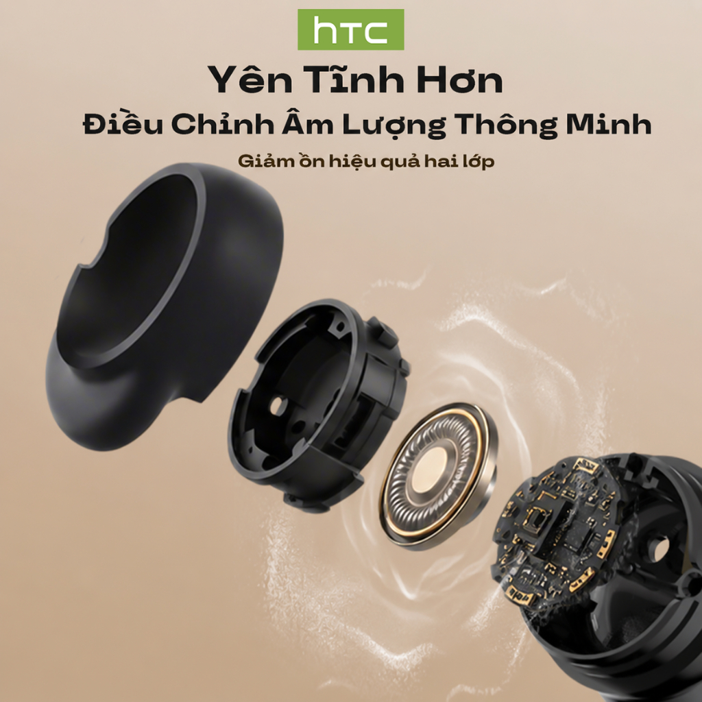 Tai nghe Bluetooth ngủ HTC NE92 Bluetooth 6.0 Chip bên ngủ thoải mái trong tai Hỗ trợ giấc ngủ Tai nghe không dây Trò chơi có độ trễ thấp Chất lượng âm thanh HiFi 1 năm Warran | BigBuy360 - bigbuy360.vn