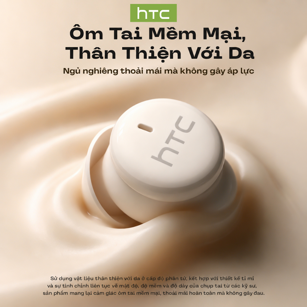 Tai nghe Bluetooth ngủ HTC NE92 Bluetooth 6.0 Chip bên ngủ thoải mái trong tai Hỗ trợ giấc ngủ Tai nghe không dây Trò chơi có độ trễ thấp Chất lượng âm thanh HiFi 1 năm Warran | BigBuy360 - bigbuy360.vn