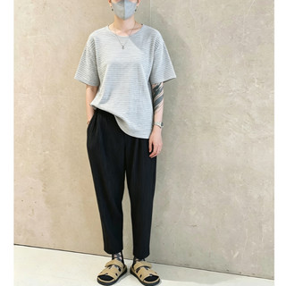 Miyake Quần Dài Tới Mắt Cá Chân Xếp Ly Ba Tầng Dáng Rộng Xếp Ly Thủ Công Hợp Thời Trang Cho NamJF149