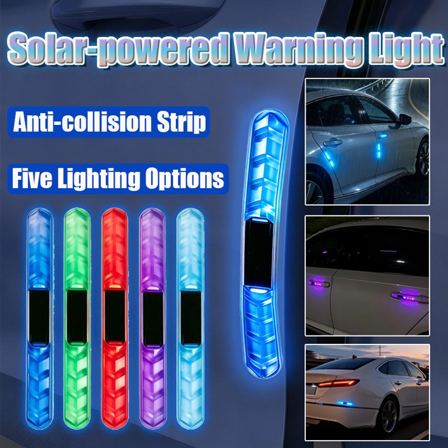 Đèn LED cảnh báo cửa ô tô chạy bằng năng lượng mặt trời Dải chống va chạm Đèn cảnh báo tín hiệu an toàn tự động Đèn chào mừng pomervn