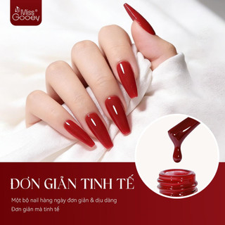 Miss Gooey Thu Đông Pha Lê Đỏ Mắt Mèo Gel Sơn Móng Tay 2026 Trẻ Trung Và Sang Trọng Xu Hướng Làm Trắng Hạt Thủy Tinh