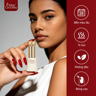 Miss Gooey Thu Đông Pha Lê Đỏ Mắt Mèo Gel Sơn Móng Tay 2026 Trẻ Trung Và Sang Trọng Xu Hướng Làm Trắng Hạt Thủy Tinh