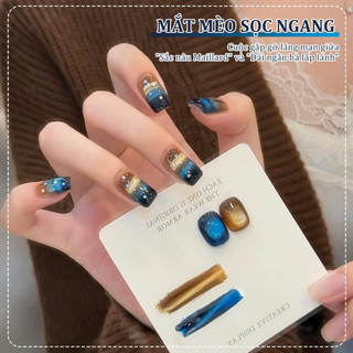 Miss Gooey Phong cách làm móng mới cho mùa thu đông Sơn gel hai tông màu hiệu ứng mắt mèo ngang xu hướng năm 2026 giúp làm sáng tông màu da và tạo diện mạo trong suốt