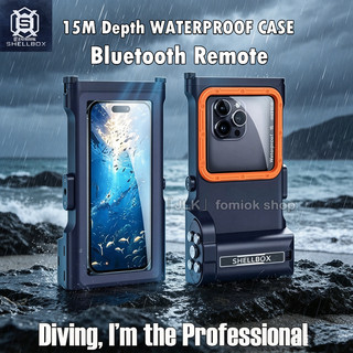 2026 Mới Nâng Cấp Điều Khiển Bluetooth IP68 15M / 50ft Lặn / Bơi Chụp Ảnh Chuyên Nghiệp Lặn Chống Thấm Nước Vỏ Điện Thoại