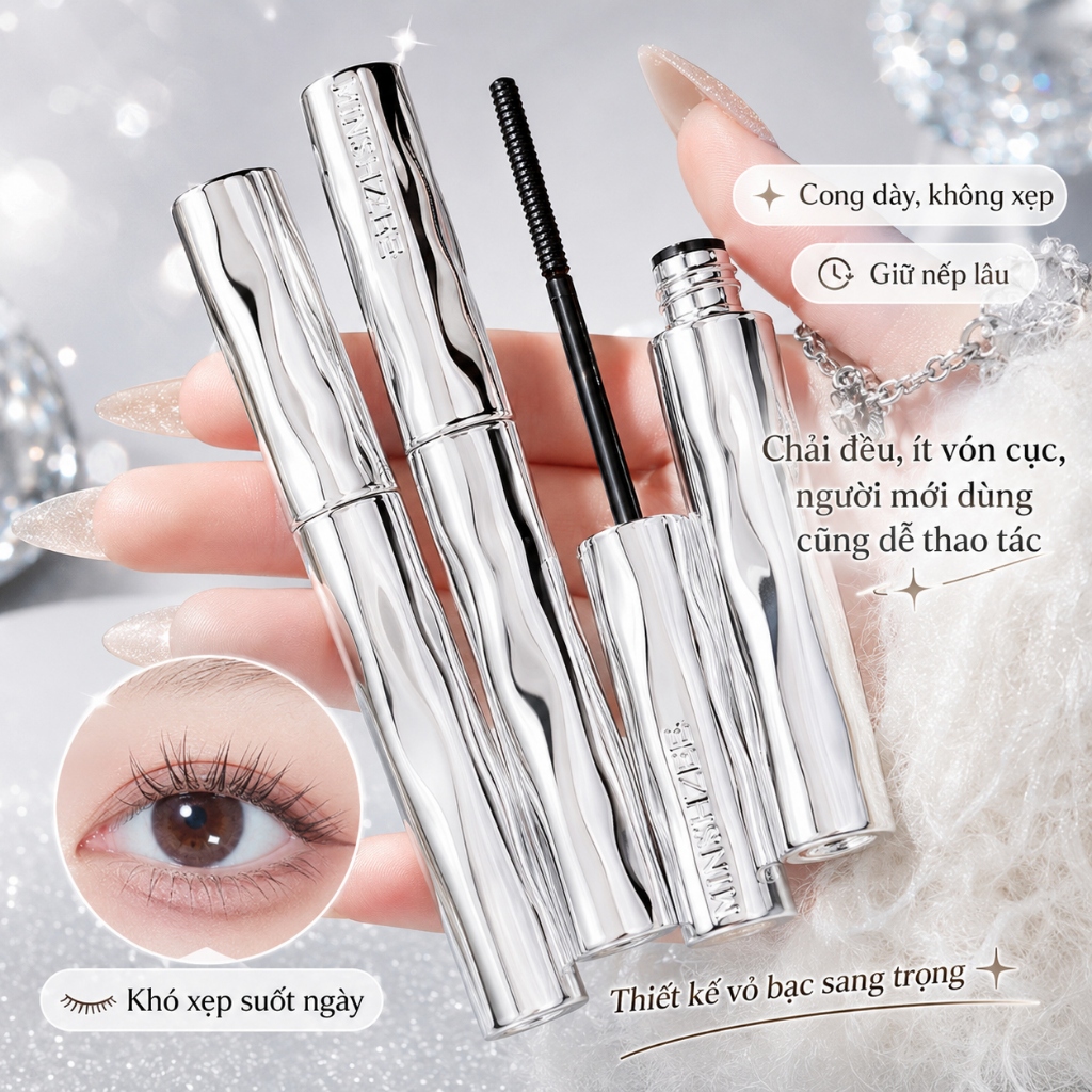 [XT] Mascara Làm Dài Và Cong Mi Chống Nước Kháng Mồ Hôi Siêu Bền Màu Không Lem Không Vón Cục Tơi Mi Chuyên Nghiệp Cao Cấp