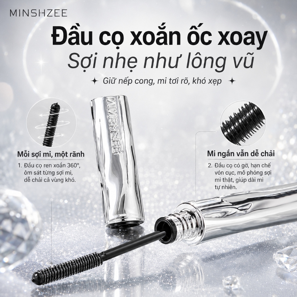[XT] Mascara Làm Dài Và Cong Mi Chống Nước Kháng Mồ Hôi Siêu Bền Màu Không Lem Không Vón Cục Tơi Mi Chuyên Nghiệp Cao Cấp