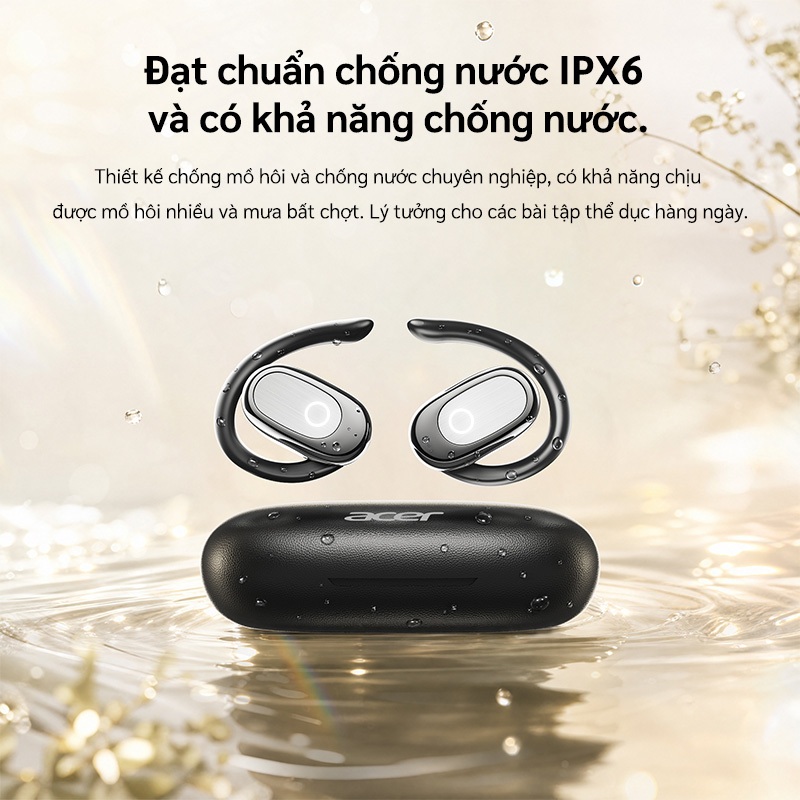 Tai nghe Bluetooth Acer 553 Âm thanh nổi HD Giảm tiếng ồn chống nước 250mah Bluetooth 6.0