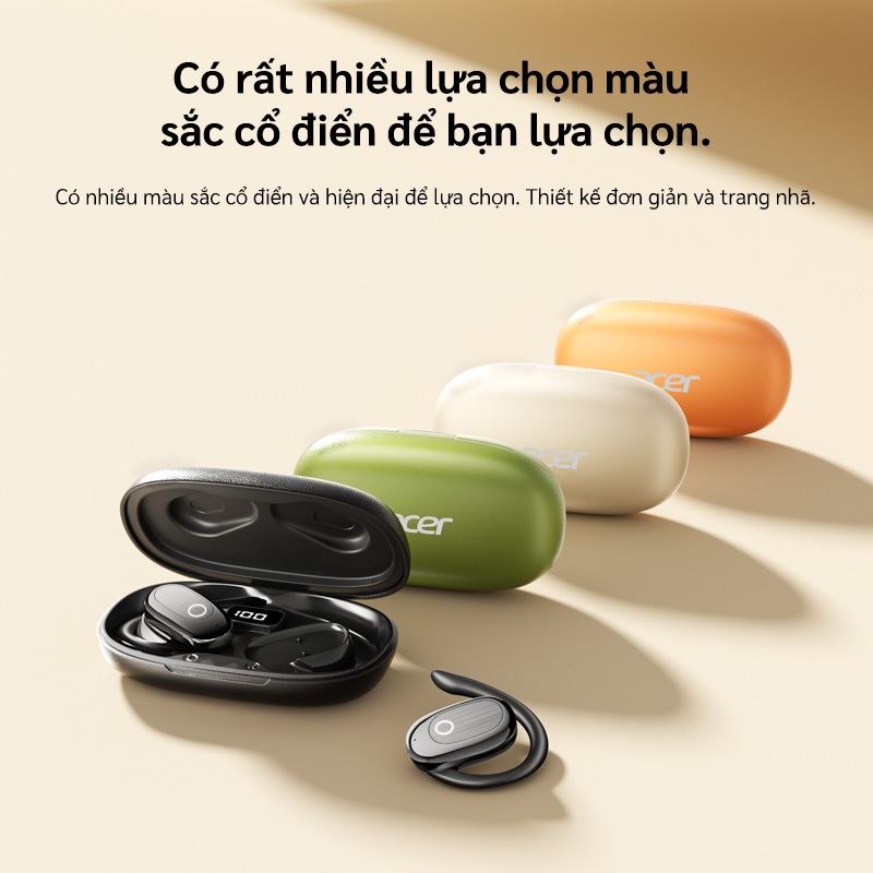 Tai nghe Bluetooth Acer 553 Âm thanh nổi HD Giảm tiếng ồn chống nước 250mah Bluetooth 6.0