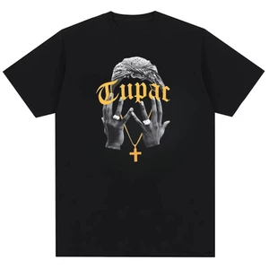 2026 Tupac Họa Tiết Anime Cổ Điển Grunge Hồng Nam Nữ Grunge 2000 Áo Thun Cotton Nguyên Chất