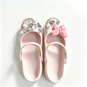 Phong Cách Vintage Bạc Bướm Sandal Giày Quyến Rũ Ngọt Ngào Có Thể Tháo Rời Đồ Trang Trí Cho Bé Gái Dép