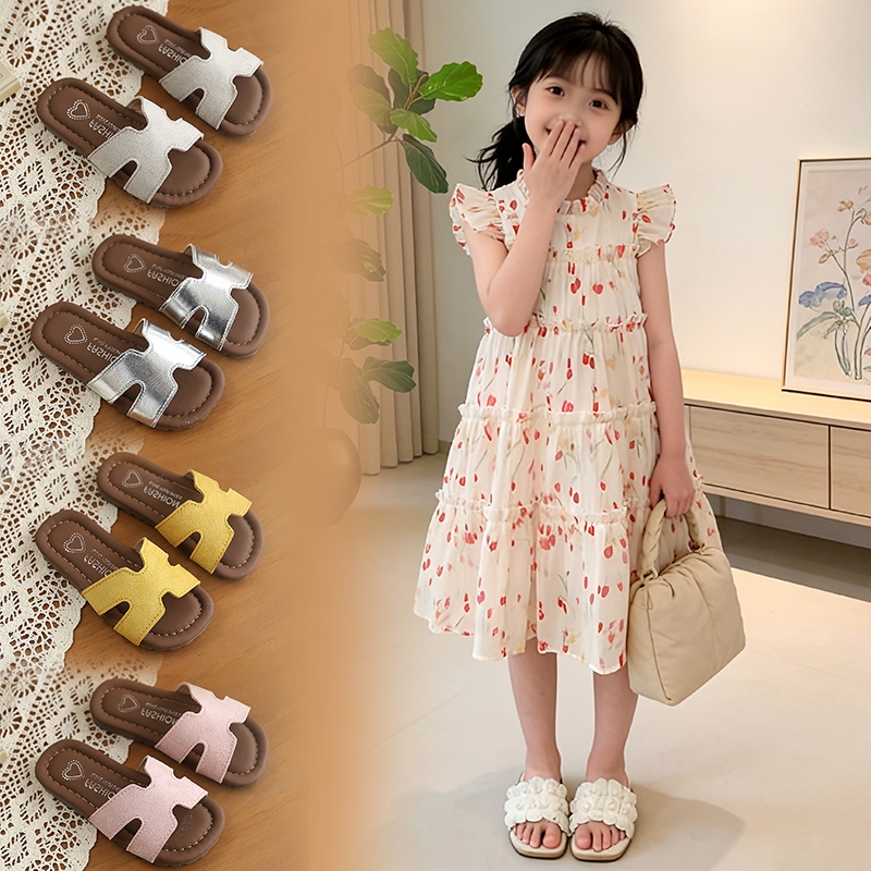 Giày đi biển thời trang trẻ em, Dép nữ phù hợp thời trang phiên bản Hàn Quốc