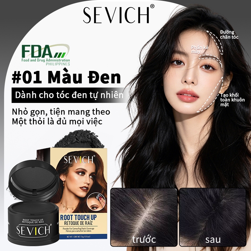 Sevich Phấn Phủ Đường Chân Tóc Che Phủ Hói Bột 4g