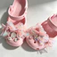 Phong Cách Công Chúa Bling Bling Nơ Sandal Giày Quyến Rũ Ngọt Ngào Có Thể Tháo Rời Đồ Trang Trí Cho Bé Gái Dép