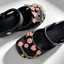 Phong Cách Công Chúa Hoa Hồng Họa Tiết Giày Quyến Rũ 11 Chiếc Sandal Nữ Trang Trí Nút DIY Phụ Kiện Giày Bộ