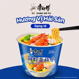 Mì hộp KANG SHI FU vị hải sản, Nước dùng đậm đà, thơm ngon hấp dẫn, 122g/hộp