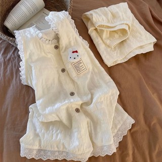Bộ đồ ngủ ren hoạt hình dễ thương dành cho nữ thoải mái