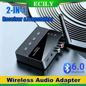 ECILY [Sẵn Sàng] Bộ Phát Bluetooth 6.0 Độ Trễ Thấp 3.5 Mm AUX RCA Jack HIFI Bộ Chuyển Đổi Âm Thanh Không Dây Âm Thanh Cho PC TV