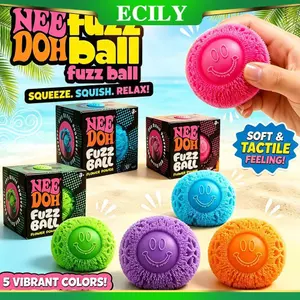 ECILY Schylling Fuzz Ball Flower Power Khối lập phương cảm giác Chống căng thẳng, Vật thể thắt chặt để tập trung ở những người bị ADHD